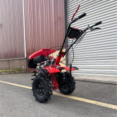 UPGRADED 7HP Diesel Tiller Engine Cover With Light BIG Tire & Bumper Engine 173F 32mm Shaft