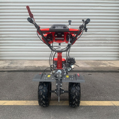 UPGRADED 12HP Gasoline Tiller Engine Cover With Light BIG Tire & Bumper Engine 190F 32mm Shaft