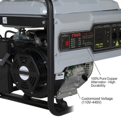 5kW Gasoline Open Frame Generator 190F Engine Customized Voltage Frequency