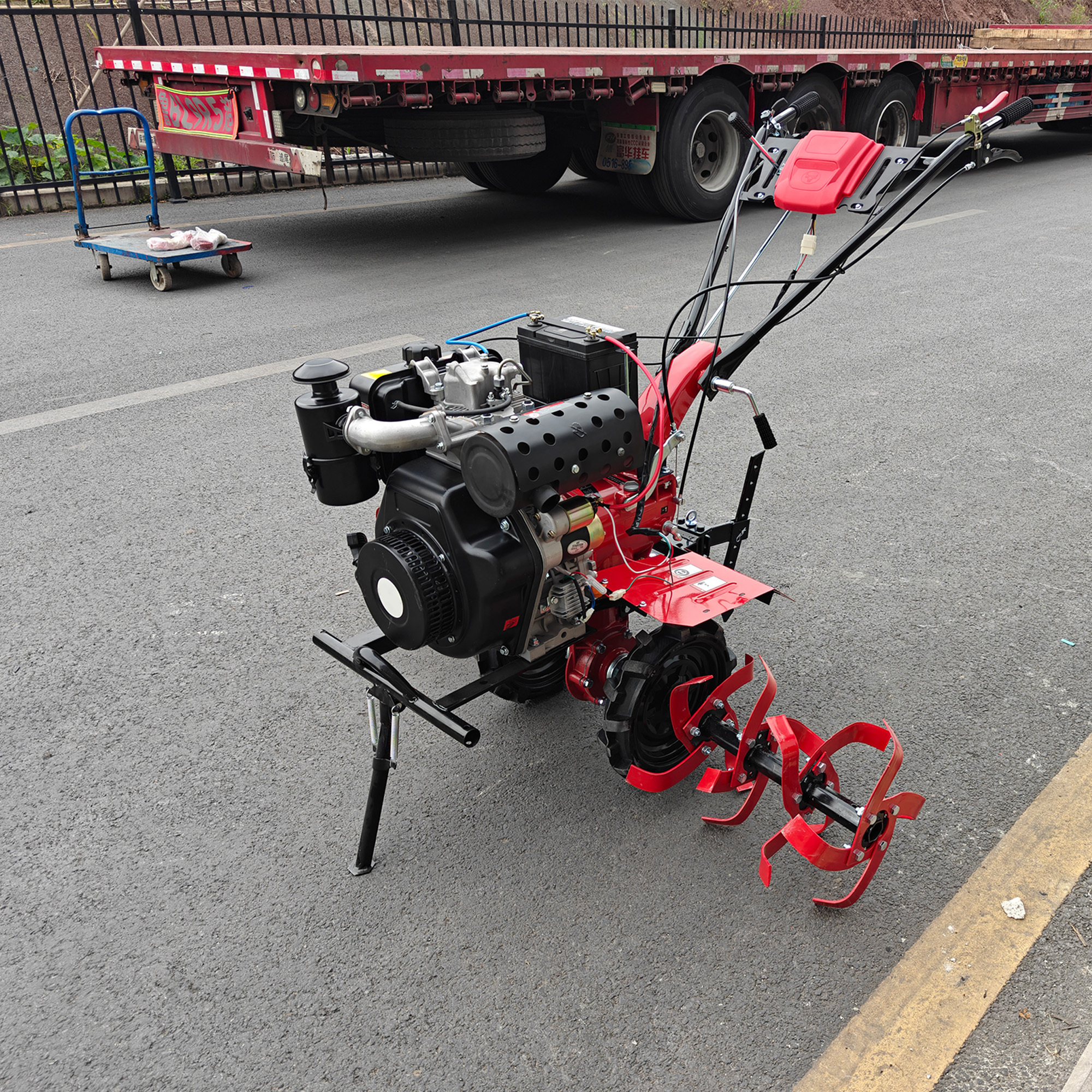 Motocultor Diesel 186F 10HP Heavy Duty Power Tiller for Clay Soil