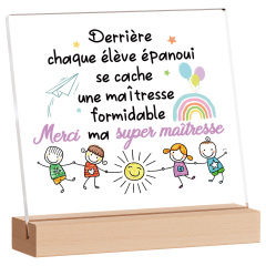 Clear Acrylic Display Ornament (Wood Base)