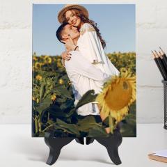 壓克力展示飾品（黑色支架，透明方形款）