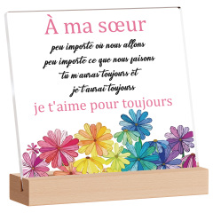 Clear Acrylic Display Ornament (Wood Base)