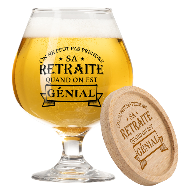 Beer Glass with Coaster