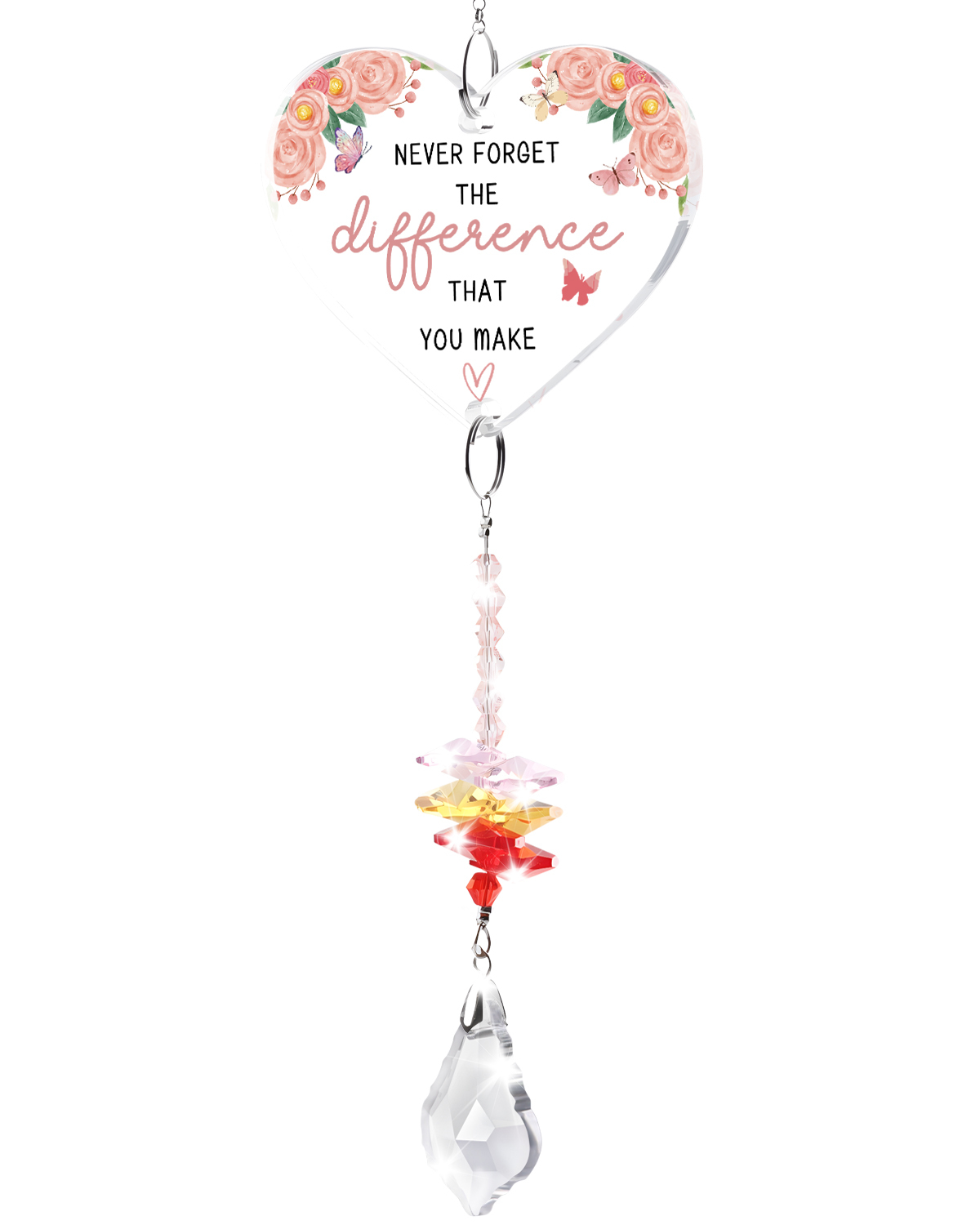 Heart Acrylic Crystal Pendant Ornament