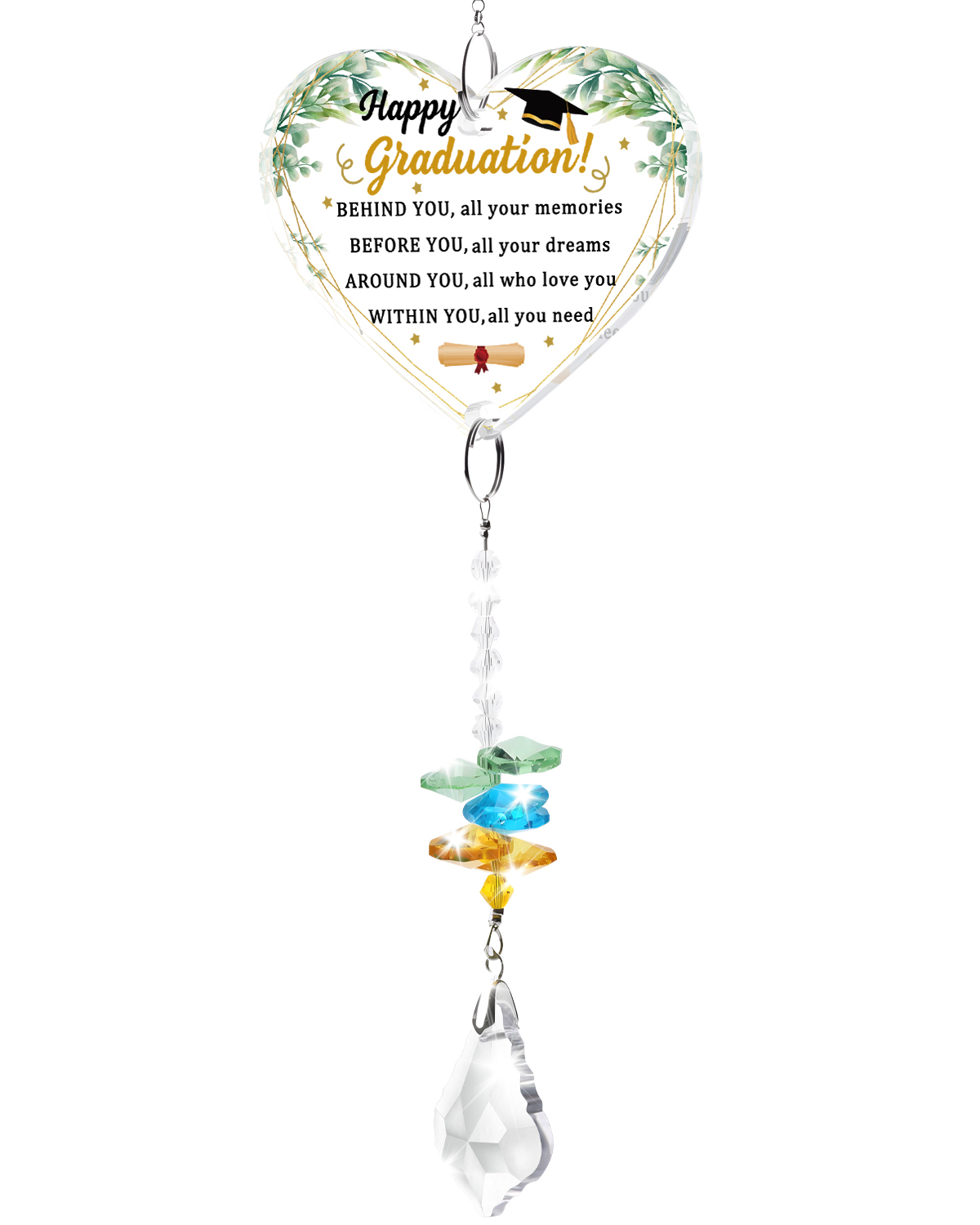 Heart Acrylic Crystal Pendant Ornament