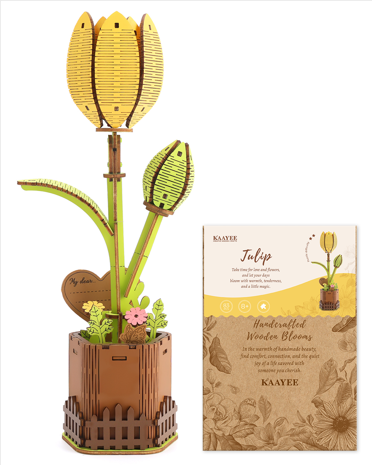 3D Wooden Flower Puzzle