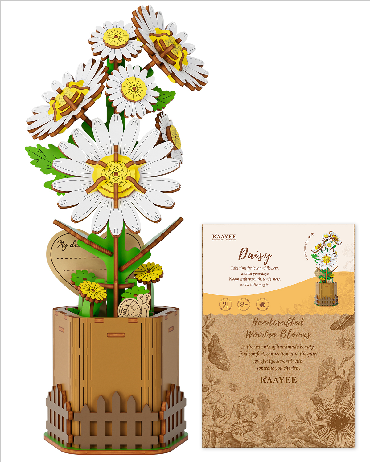 3D Wooden Flower Puzzle