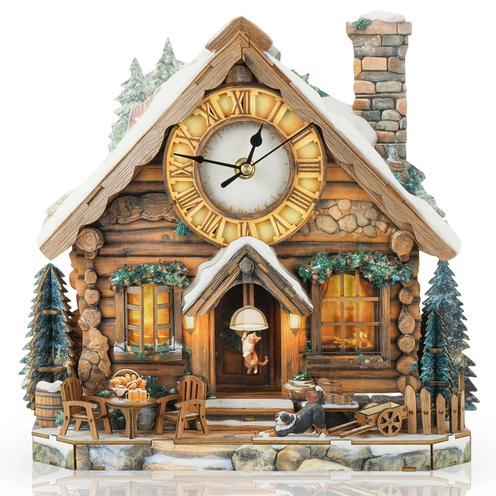 3D Wooden Puzzle Clock
