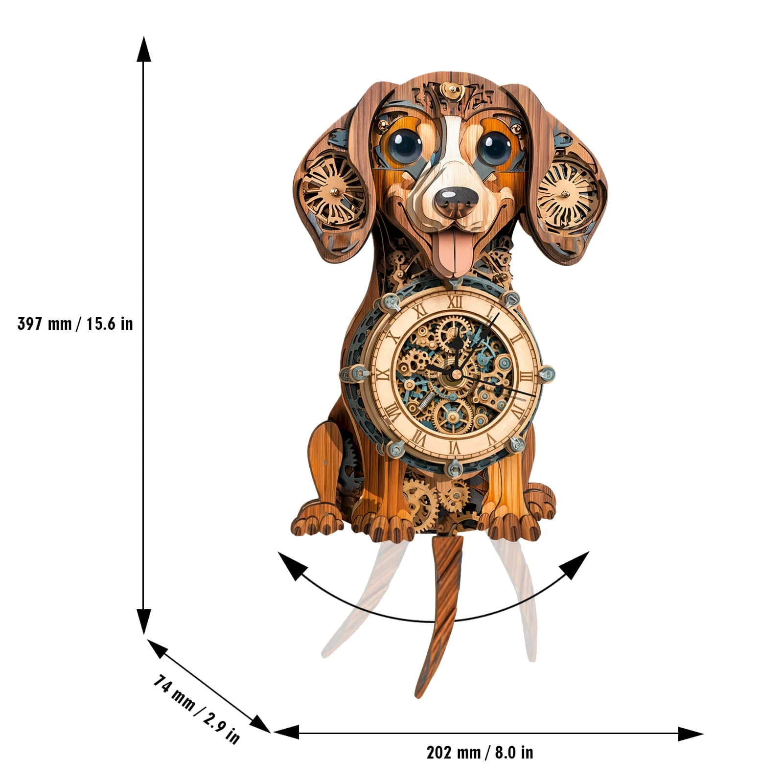 3D Wooden Puzzle Clock