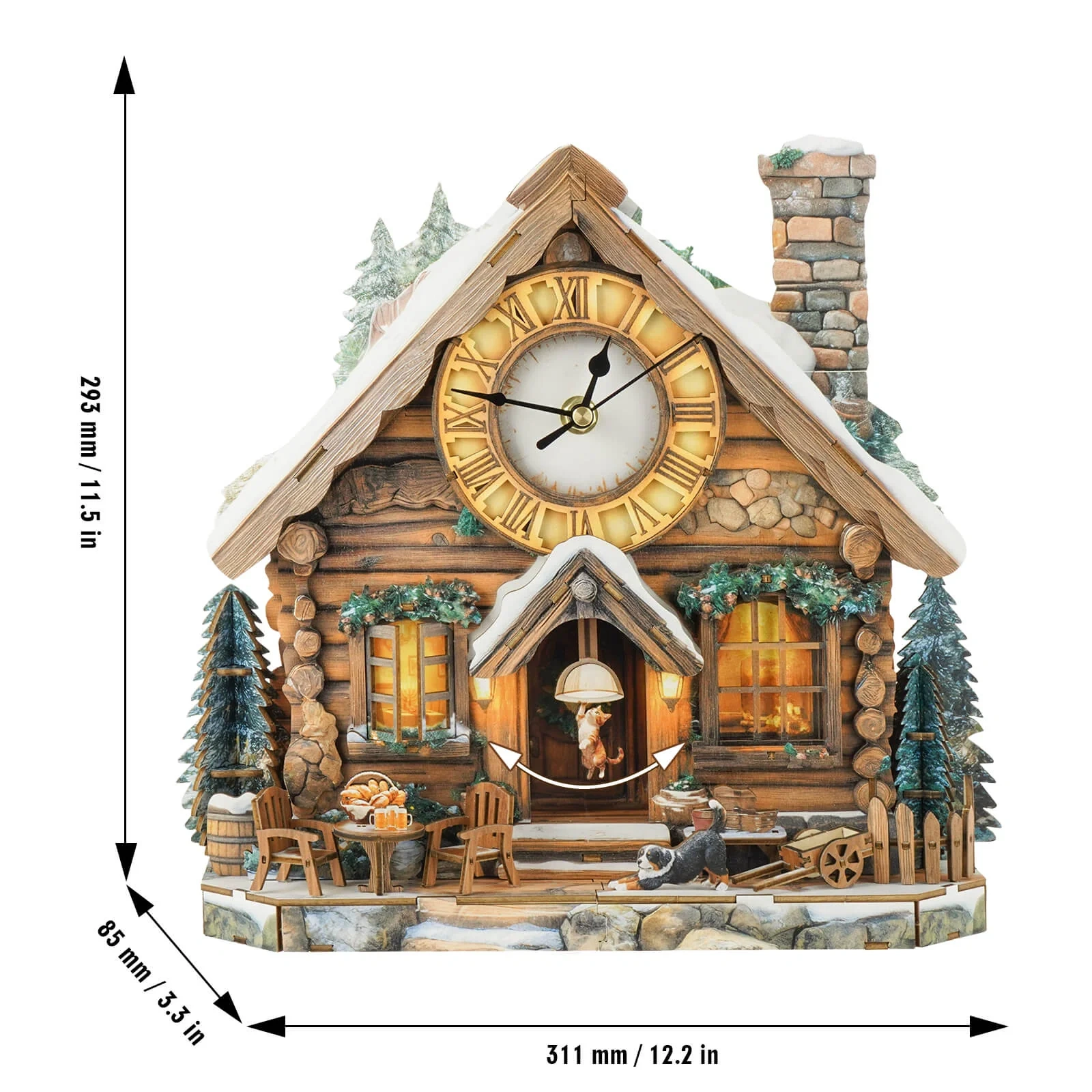3D Wooden Puzzle Clock
