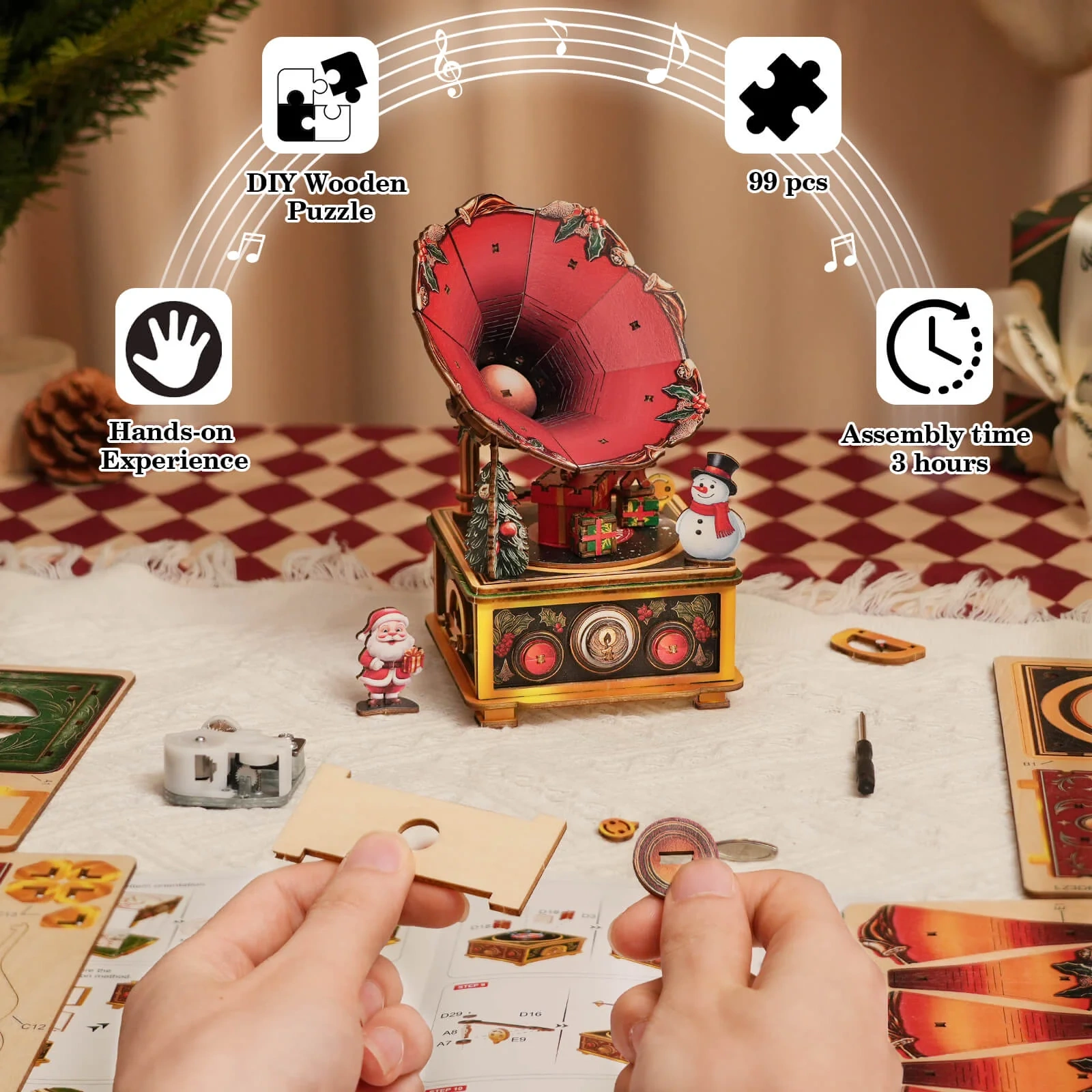 3D Puzzle Music Box