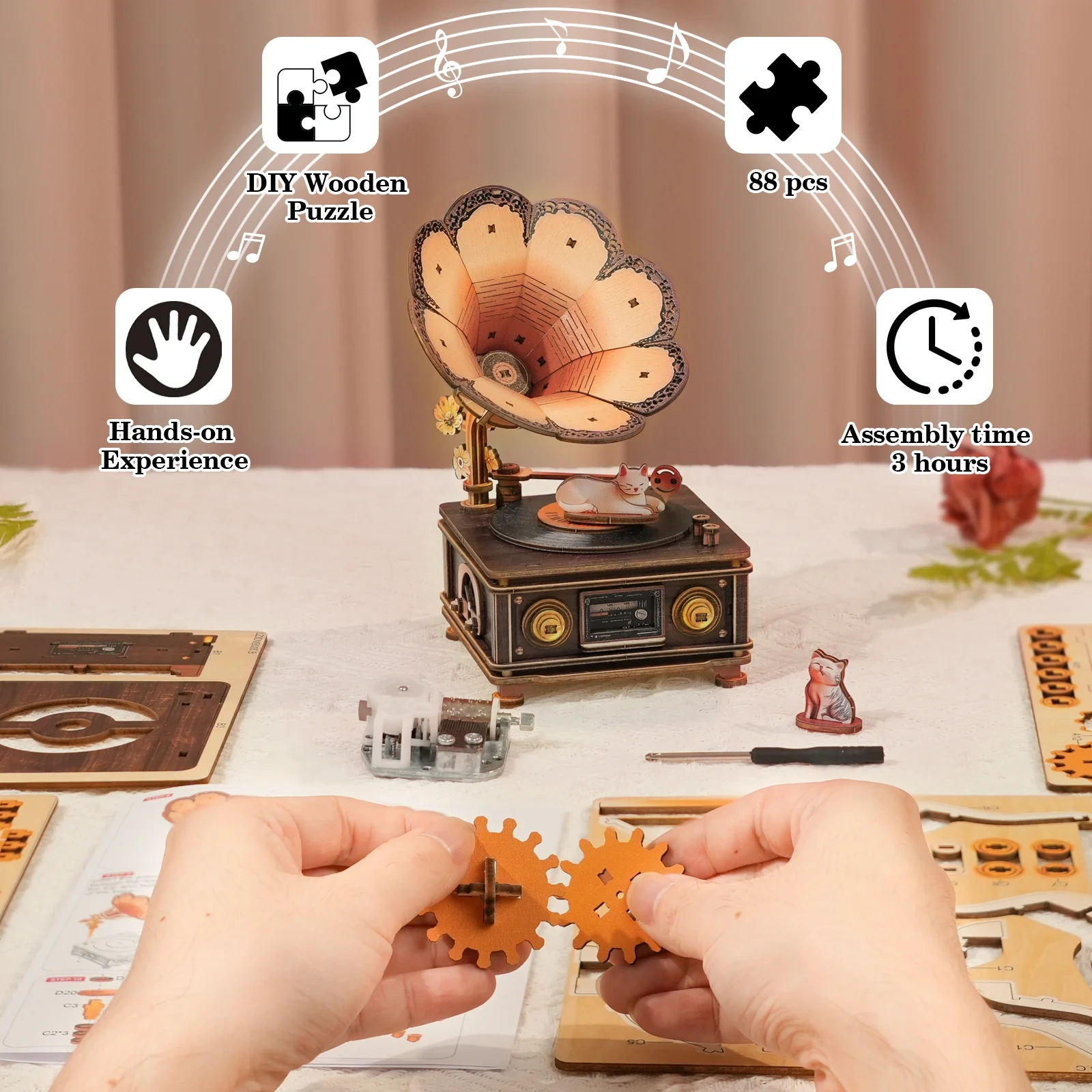 3D Puzzle Music Box