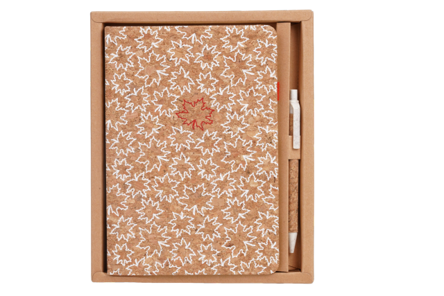 Canada Cork Notebook Gift Set with Pen