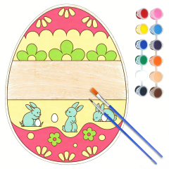 DIY Wooden Easter Egg Painting Kit