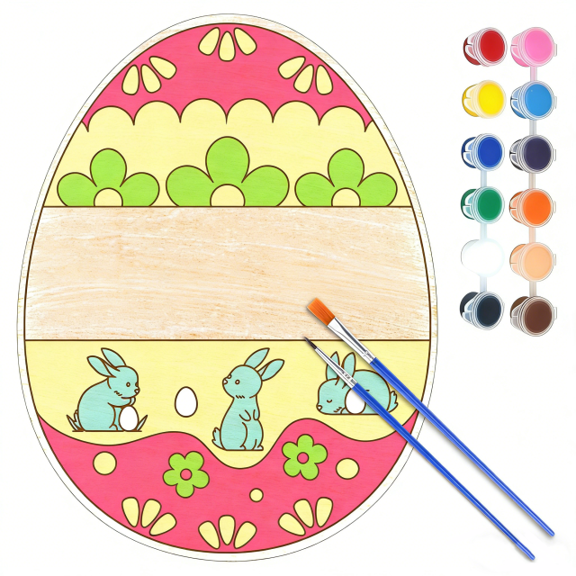 DIY Wooden Easter Egg Painting Kit
