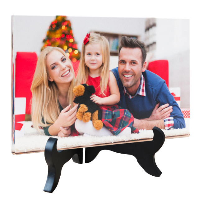 壓克力展示飾品（黑色支架，透明方形款）