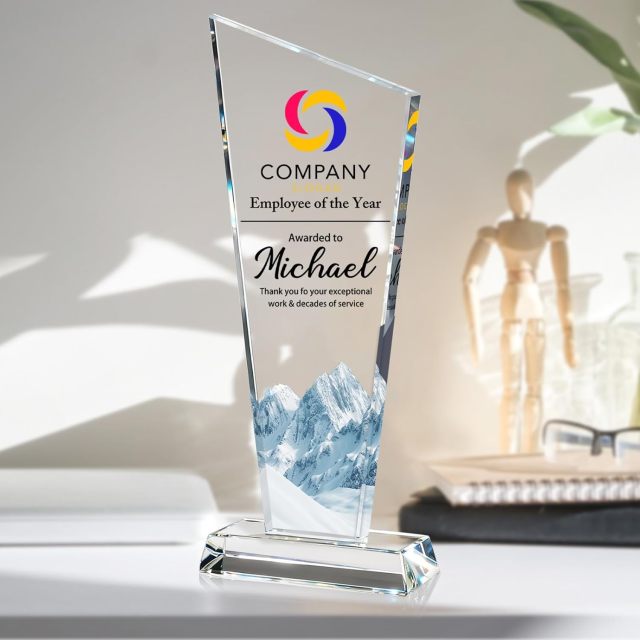Custom Crystal Award with Crystal Base