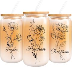 Custom Glass Straw Cup