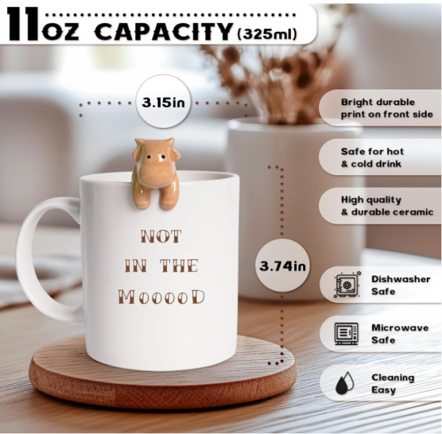 Custom Rim Decor Ceramic Mug