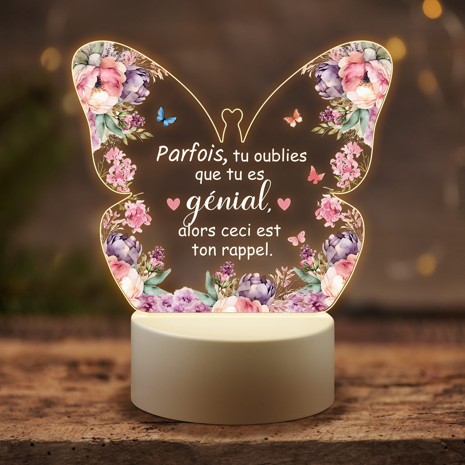 Acrylic Night Light with Plastic Base