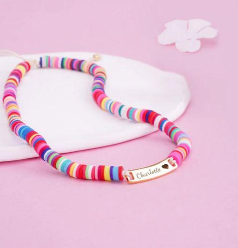 Painted Pottery Necklace
