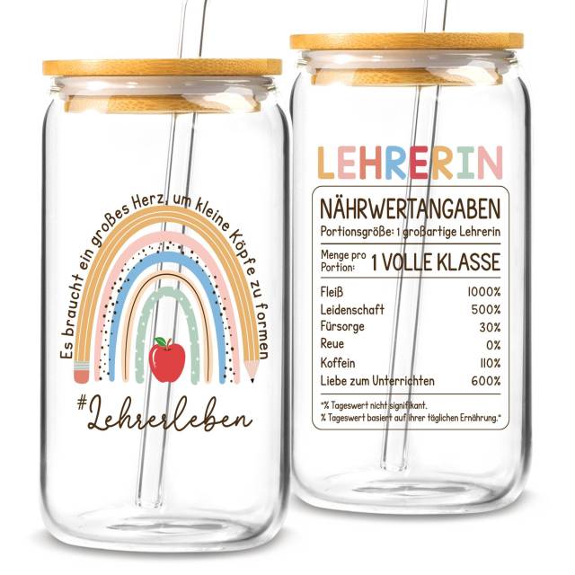 Custom Glass Straw Cup