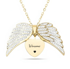 Custom Stainless Steel Wing Necklace
