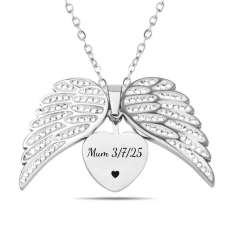 Custom Stainless Steel Wing Necklace