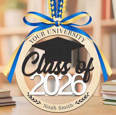 Graduation Wooden Pendant