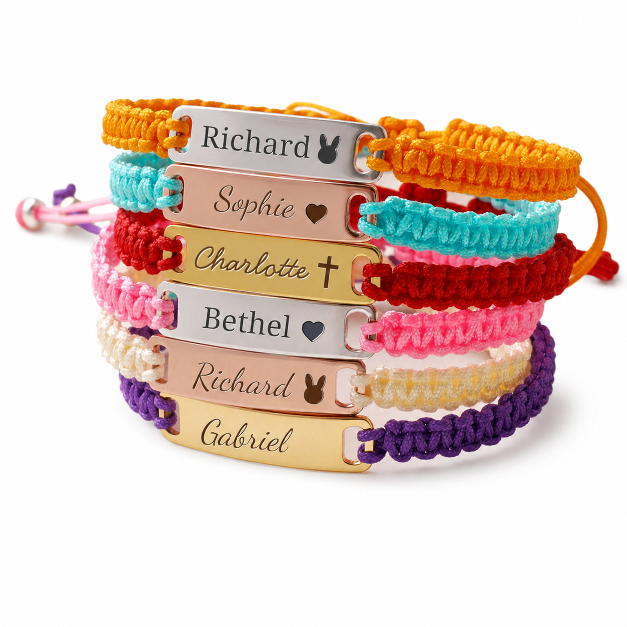 Stainless Steel Braided Cord Bracelet
