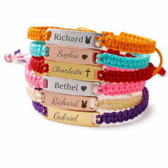Stainless Steel Braided Cord Bracelet
