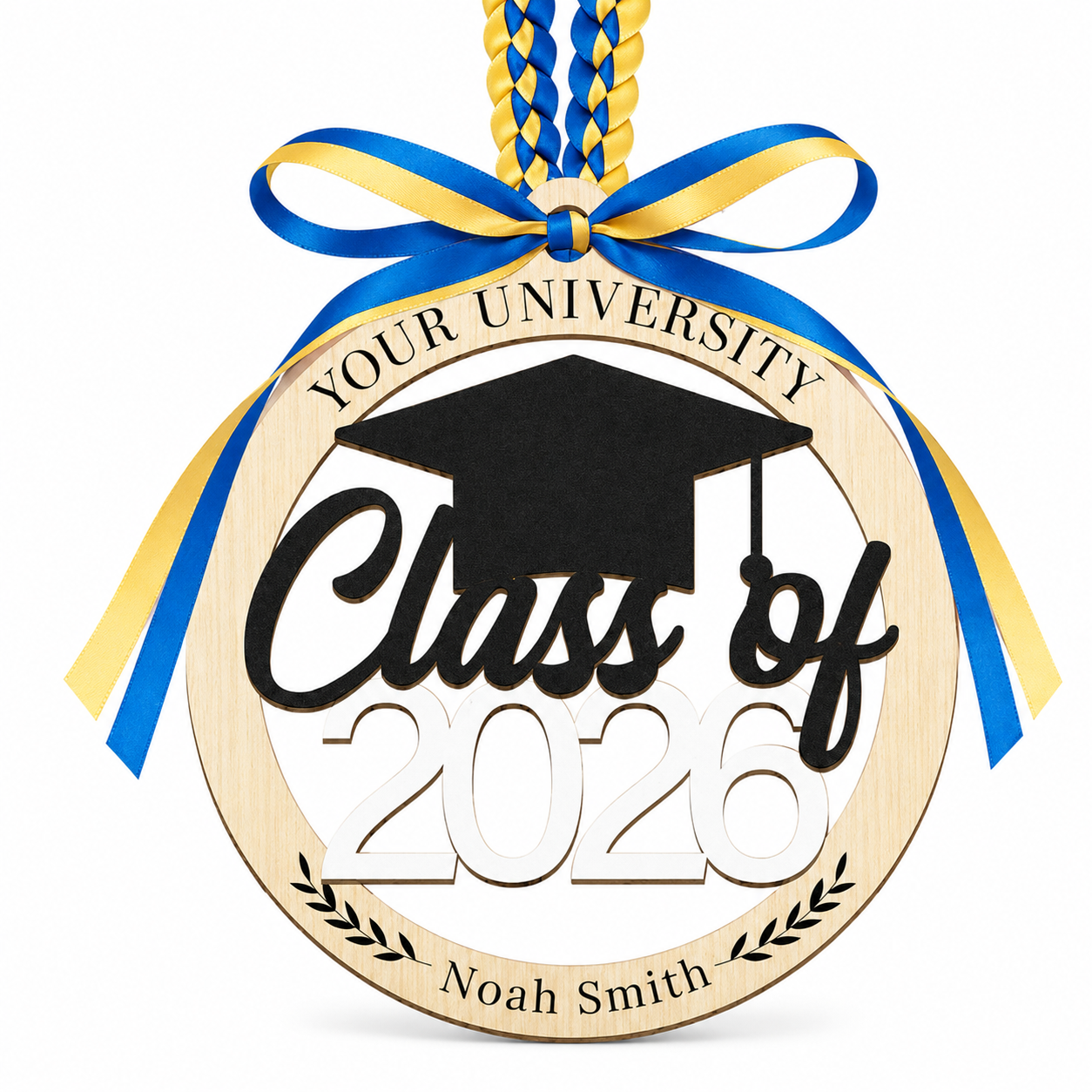 Graduation Wooden Pendant