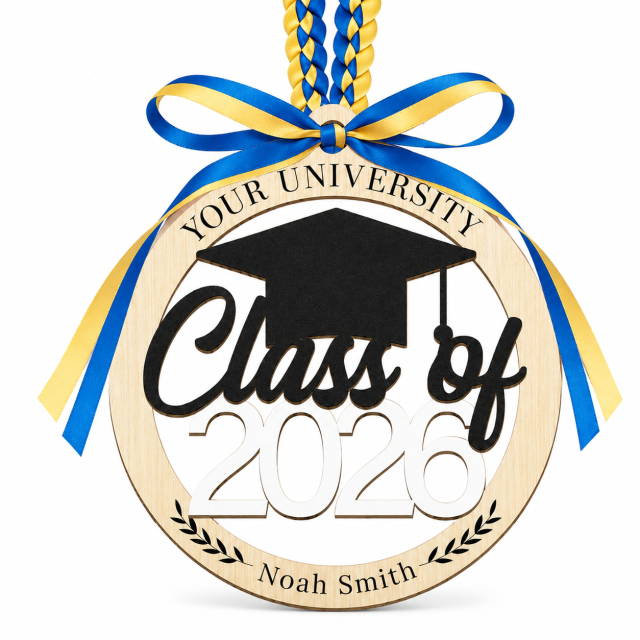 Graduation Wooden Pendant