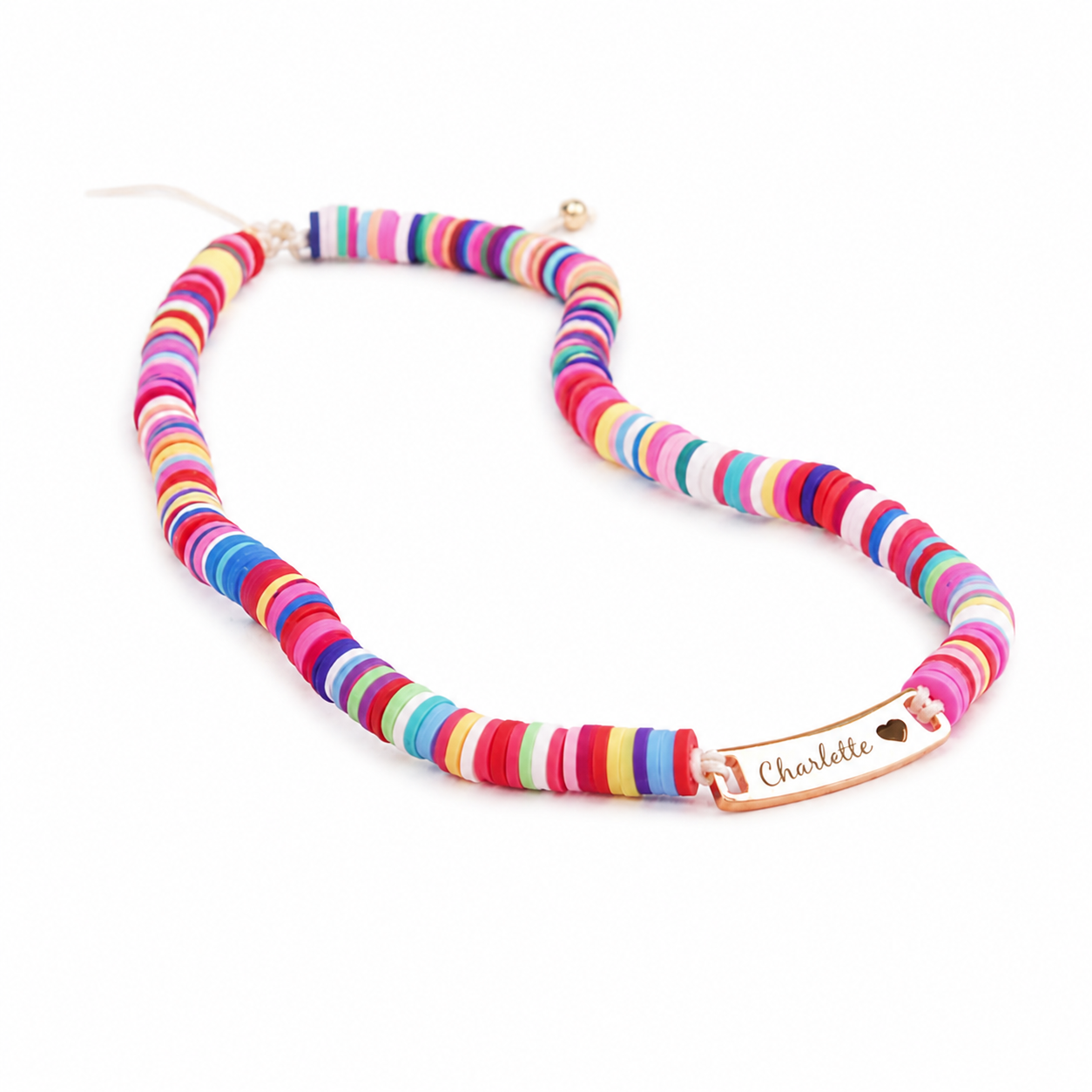 Painted Pottery Necklace