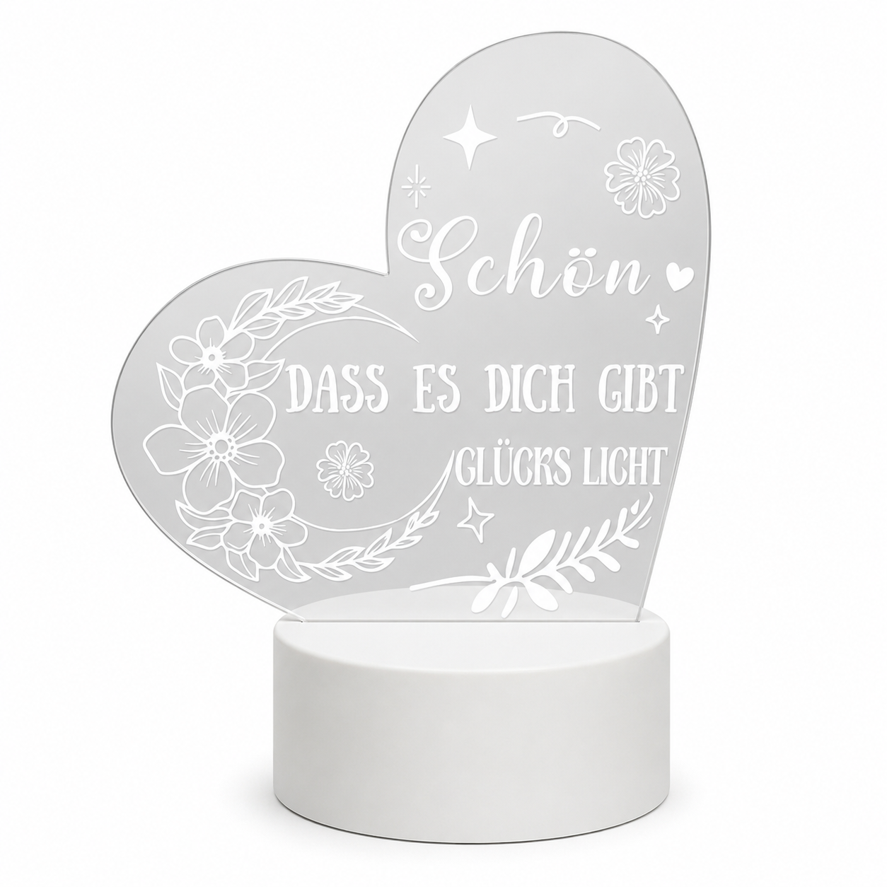 Acrylic Night Light with Plastic Base