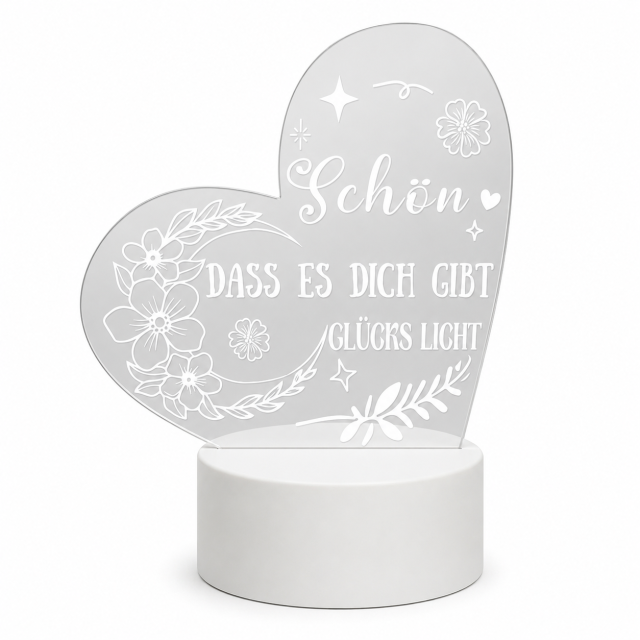 Acrylic Night Light with Plastic Base