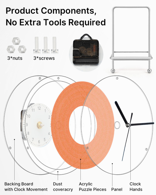 Custom DIY Puzzle Clock Kit
