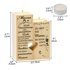 Wooden Tealight Candle Holder