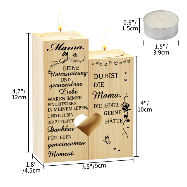 Wooden Tealight Candle Holder
