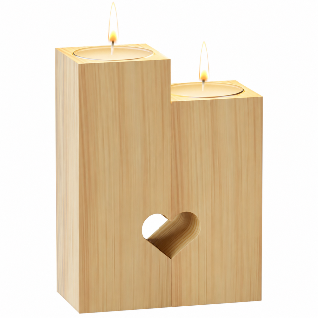 Wooden Tealight Candle Holder
