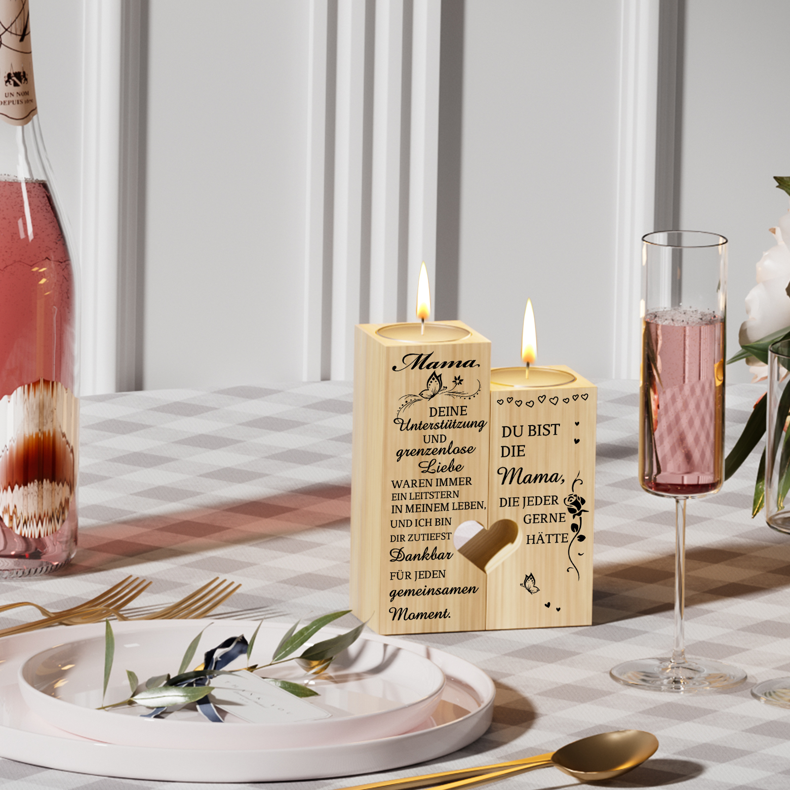 Wooden Tealight Candle Holder