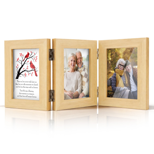 Custom Wooden Triple-Panel Photo Frame