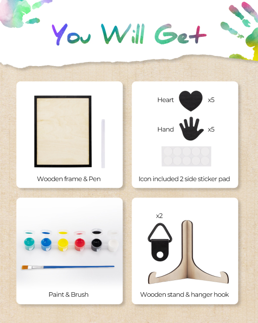 Custom Wooden Handprint Sign Kit