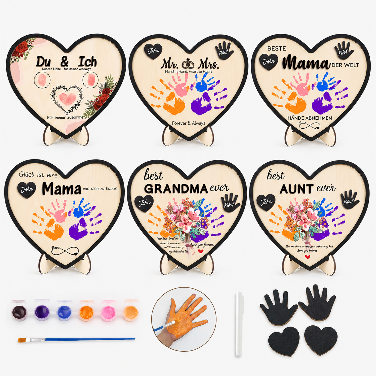 Custom Wooden Handprint Sign Kit