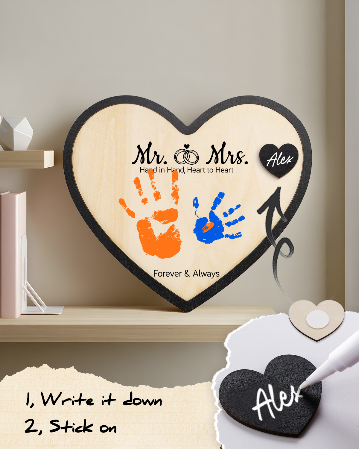 Custom Wooden Handprint Sign Kit