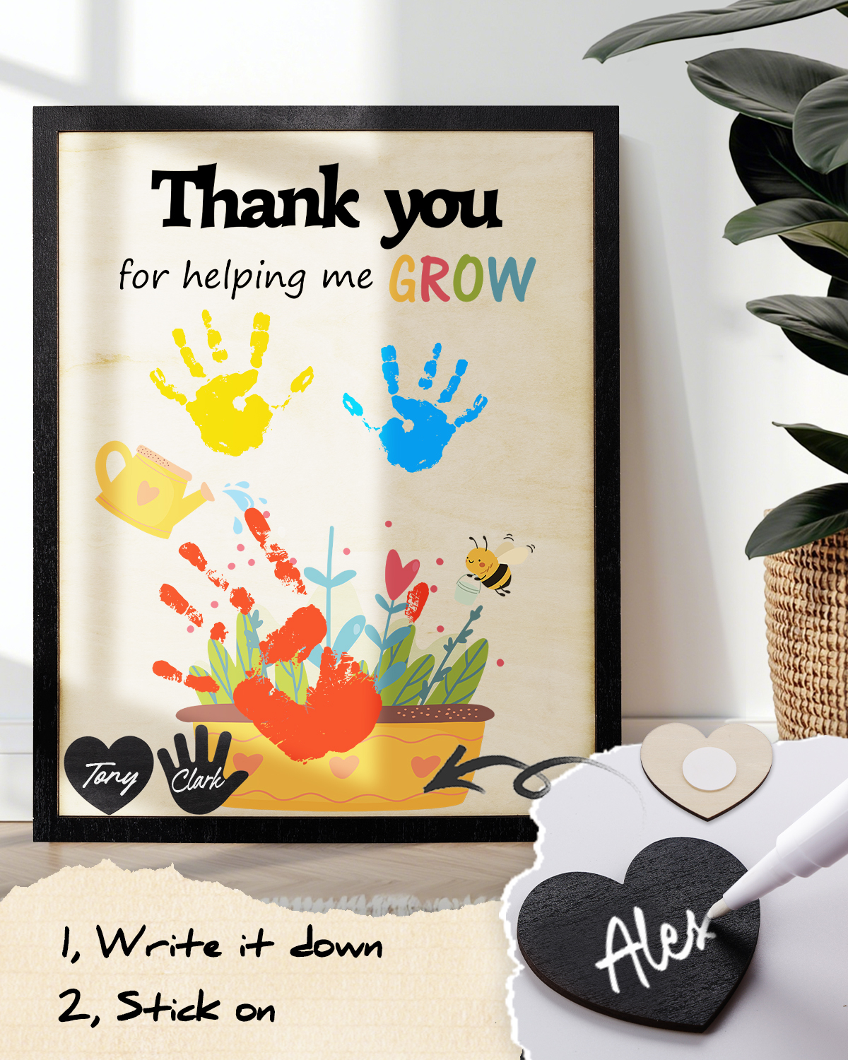 Custom Wooden Handprint Sign Kit