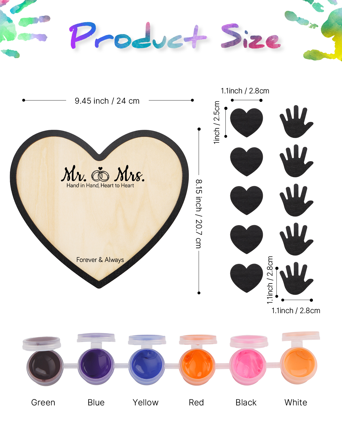 Custom Wooden Handprint Sign Kit