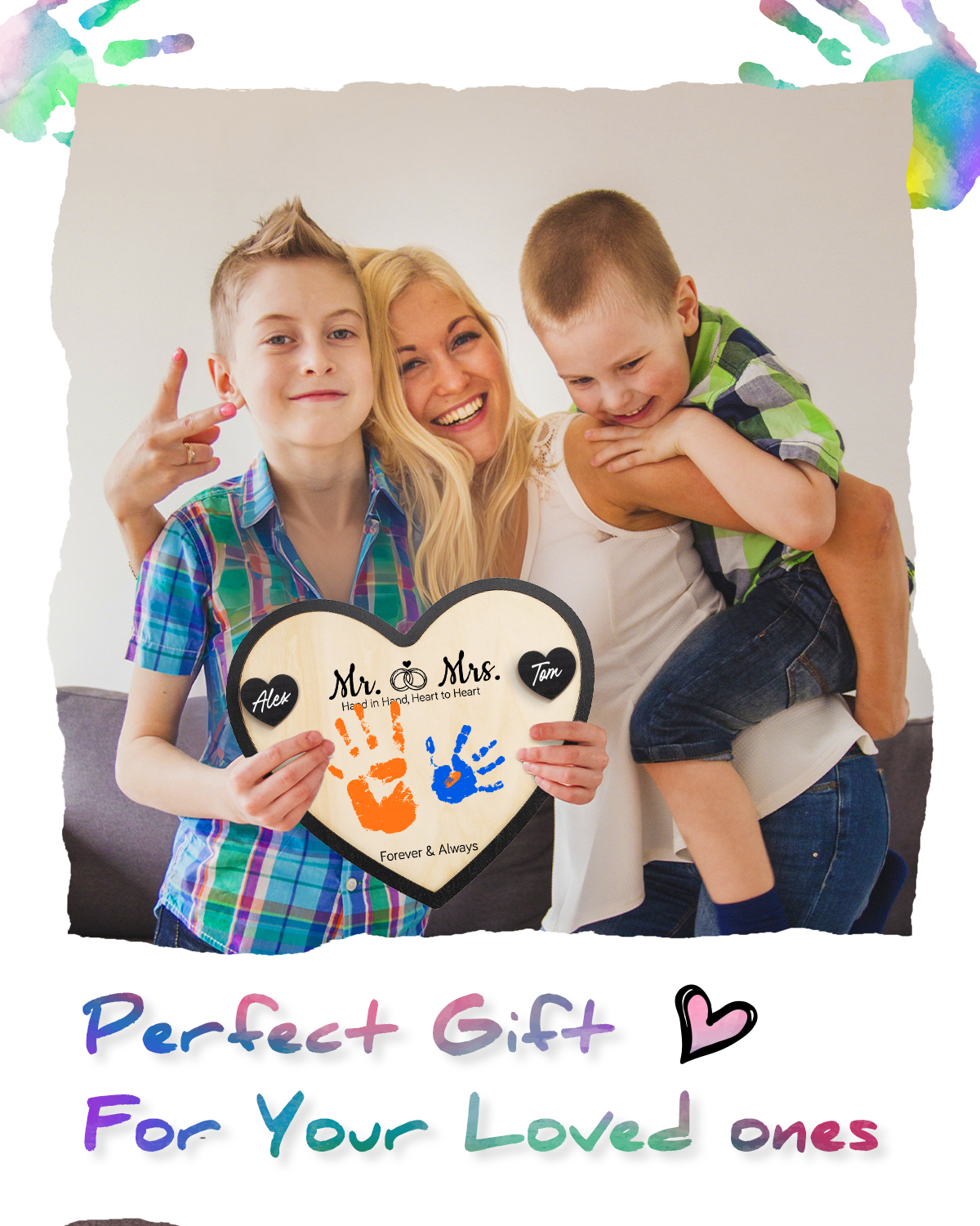 Custom Wooden Handprint Sign Kit