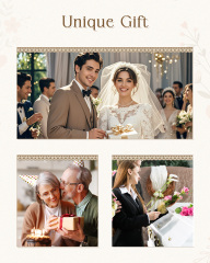 Custom Wooden Triple-Panel Photo Frame